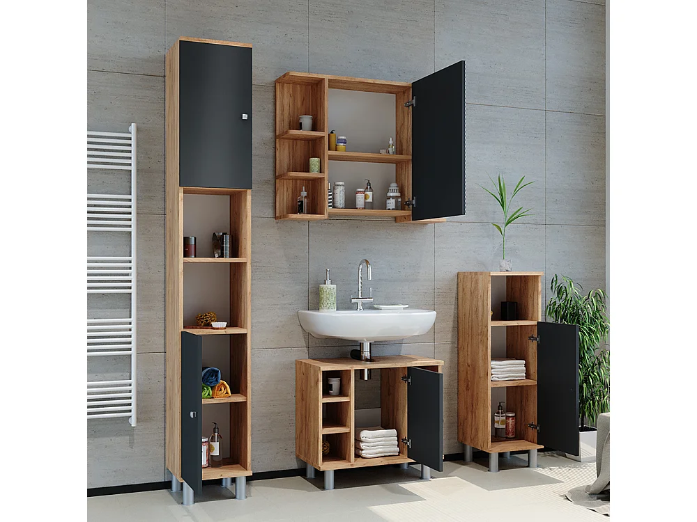 Meubles bain chêne 60x32x54 fynn