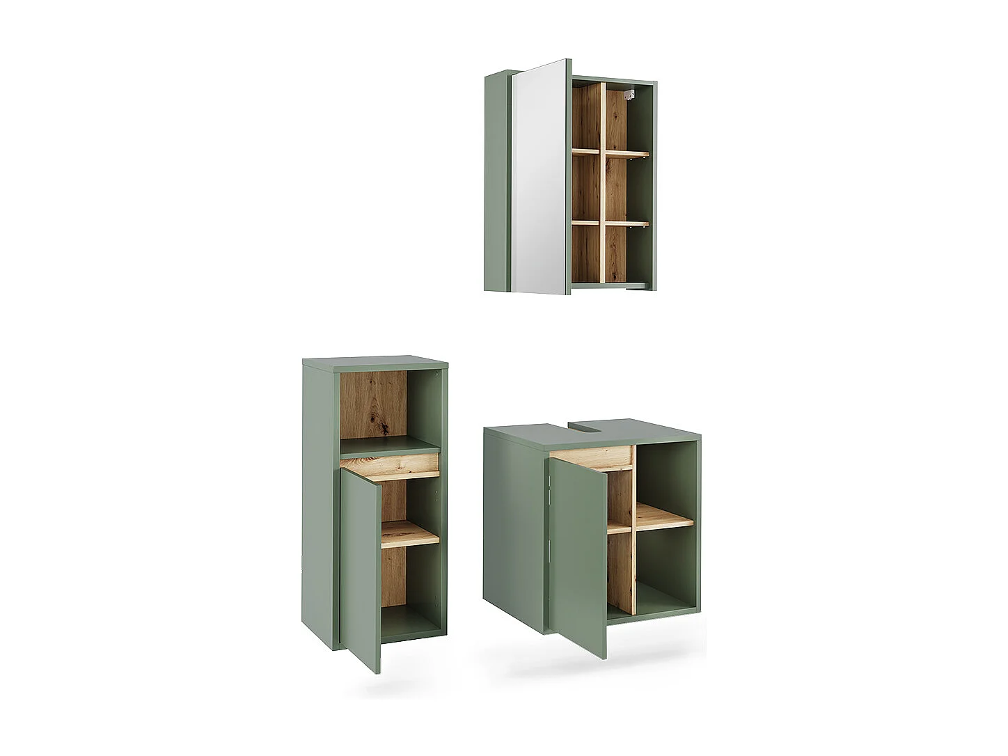 Ensemble de meubles de salle de bains vert/artisan 60x45.5x60 viola