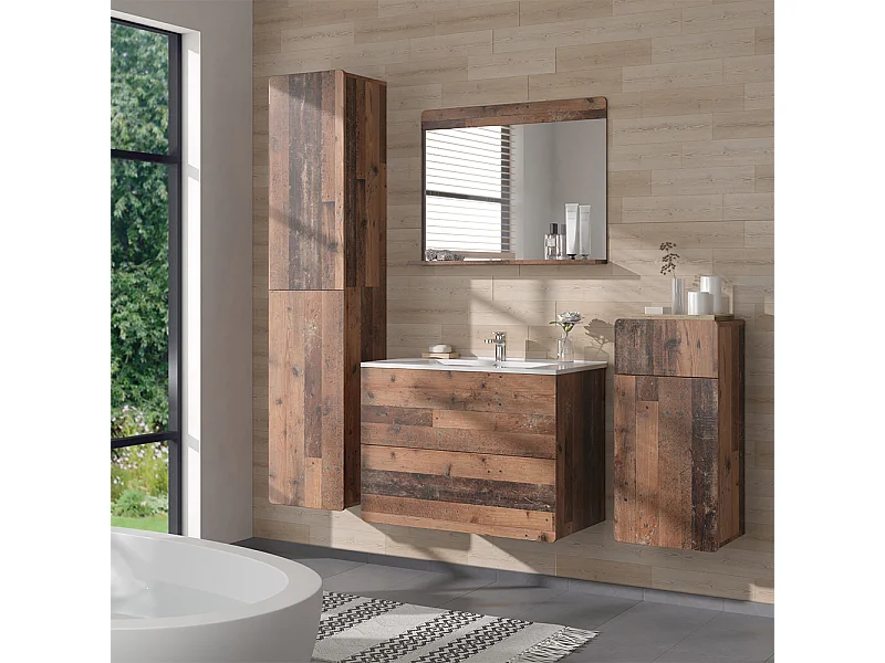 Conjunto de muebles de baño estilo antiguo 80x46x59.3 izan