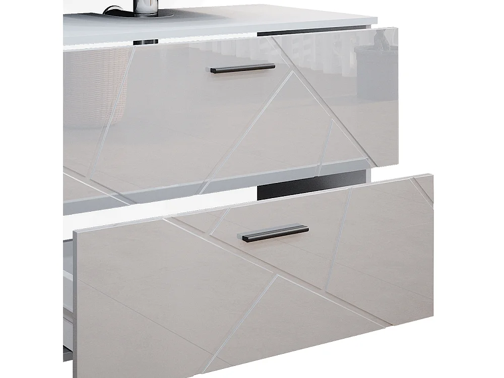 Meubles bain blanc haute brillance 80x41x58 irma