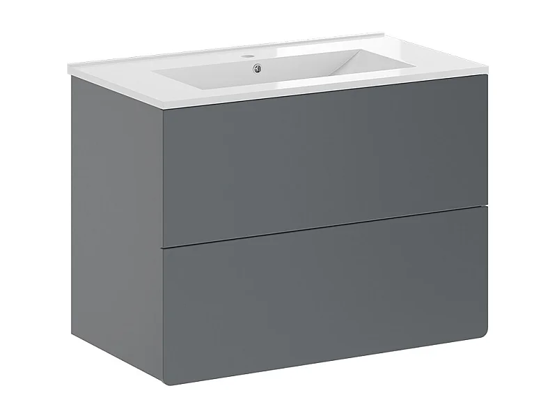 Conjunto de muebles de baño gris 80x46x59.3 izan