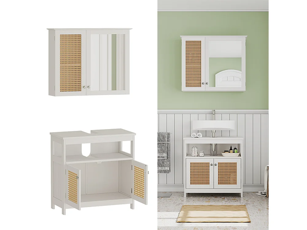 Badmöbel-Set weiß 60x30x60 rosario