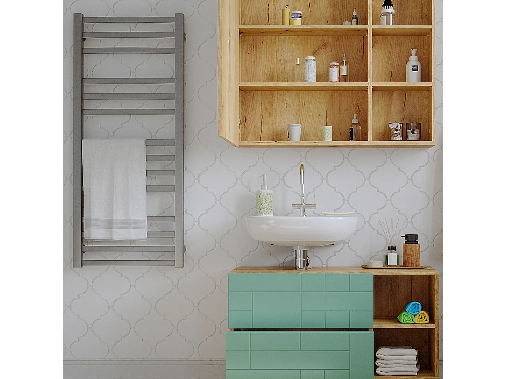 Meubles bain vert menthe 90x32x59 rudi