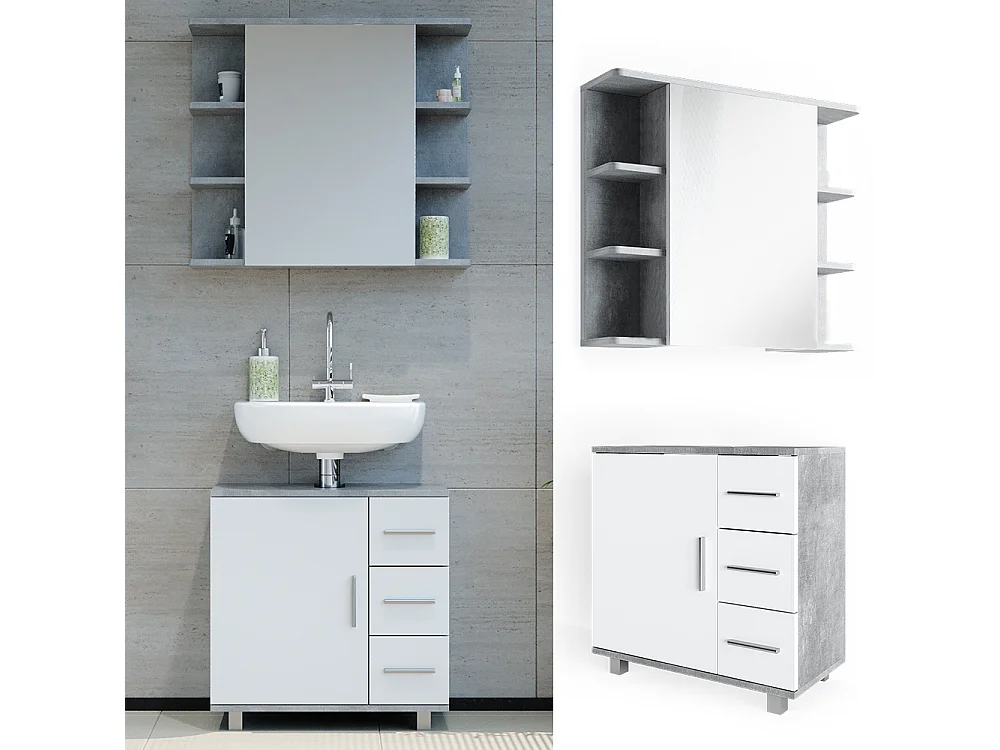 Meubles bain béton 60x33x60.8 ilias