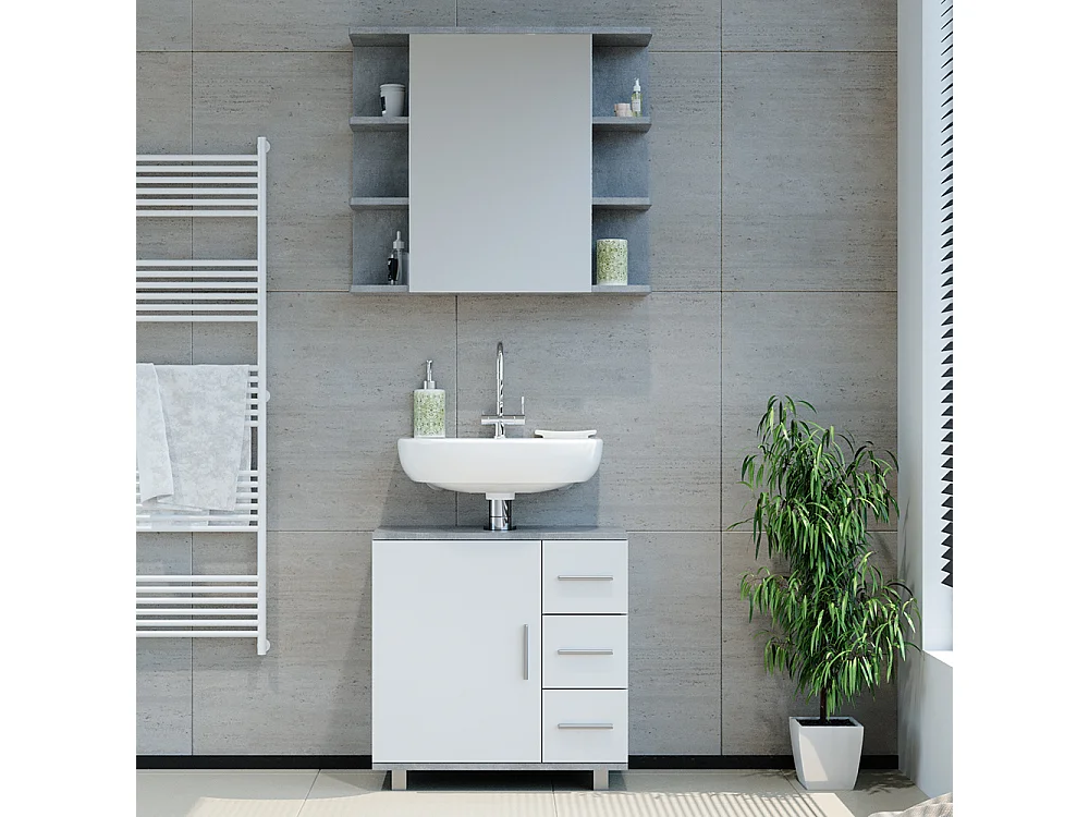 Meubles bain béton 60x33x60.8 ilias