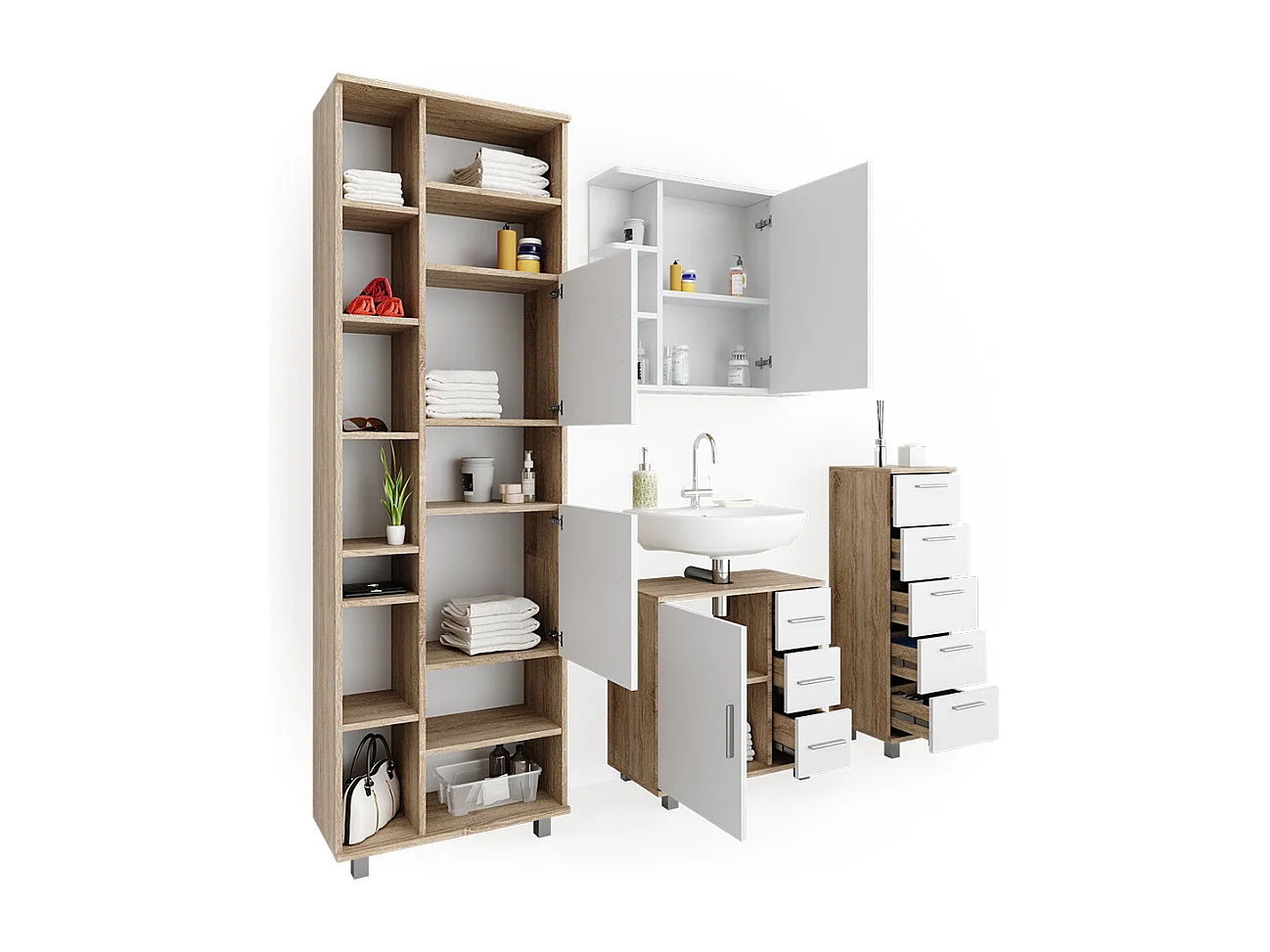 Meubles bain sonoma 60x33x60 ilias