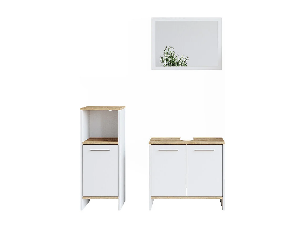 Set mobili bagno bianco 60x28x82 elvio