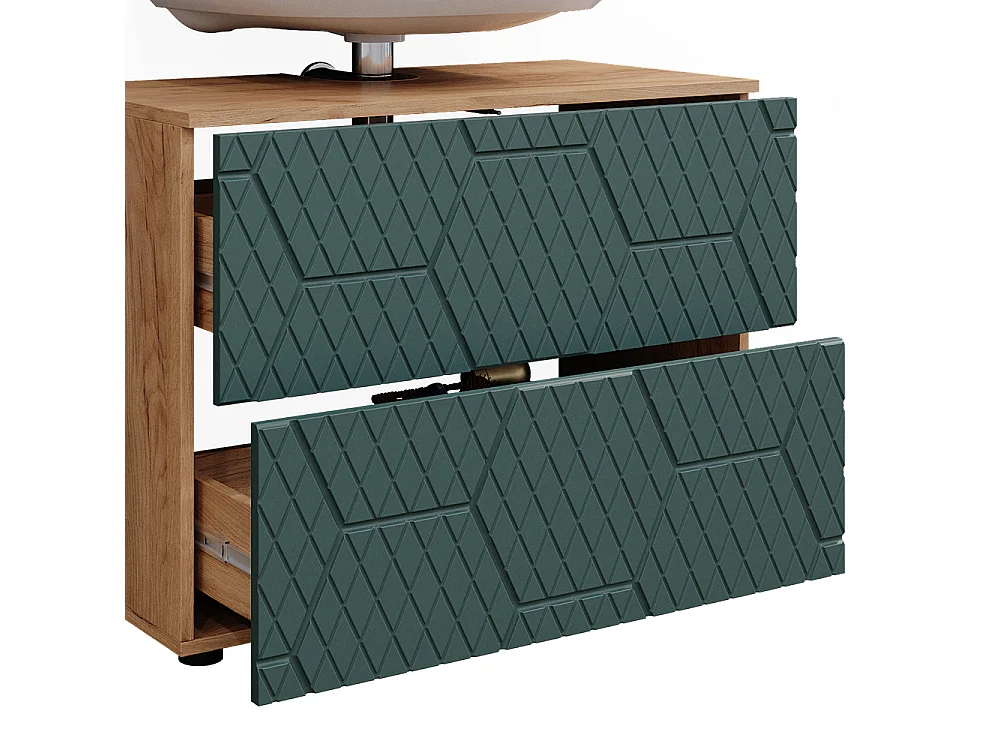 Meubles bain vert/force de lor chêne 80x41x58.6 irma