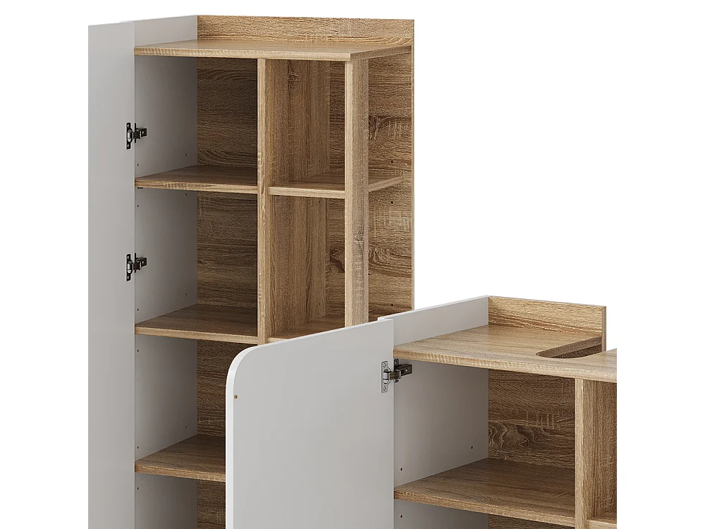 Badkamermeubelset sonoma/wit 60x35x65 karen