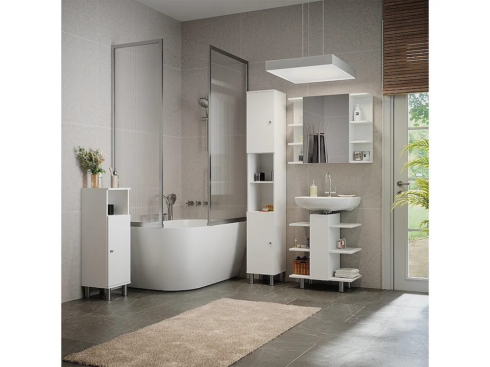 Set de muebles de baño blanco 79.6x36.6x190 fynn