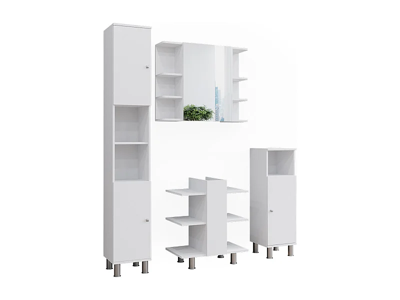 Badkamermeubelset wit 79.6x36.6x190 fynn