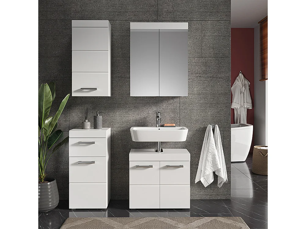 Meubles bain blanc 60x34x56 luna