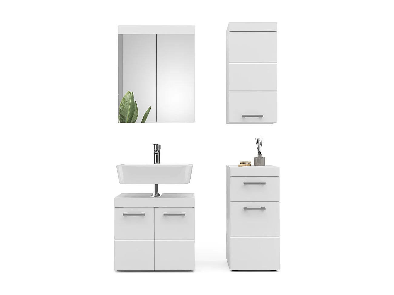 Meubles bain blanc 60x34x56 luna