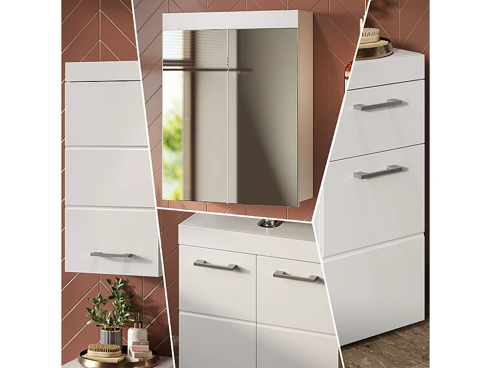 Badkamermeubel set wit 60x34x56 luna