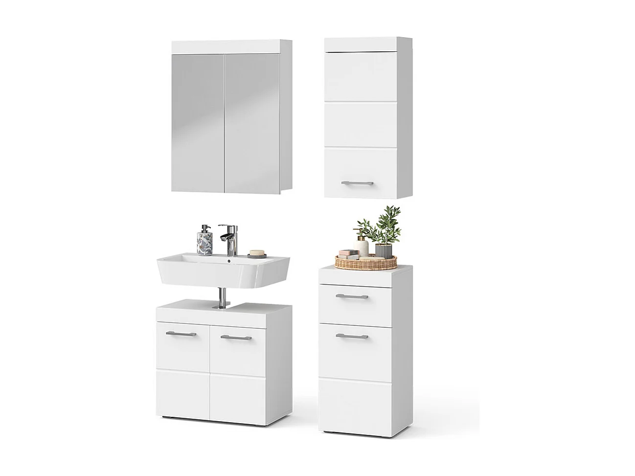 Badkamermeubel set wit 60x34x56 luna