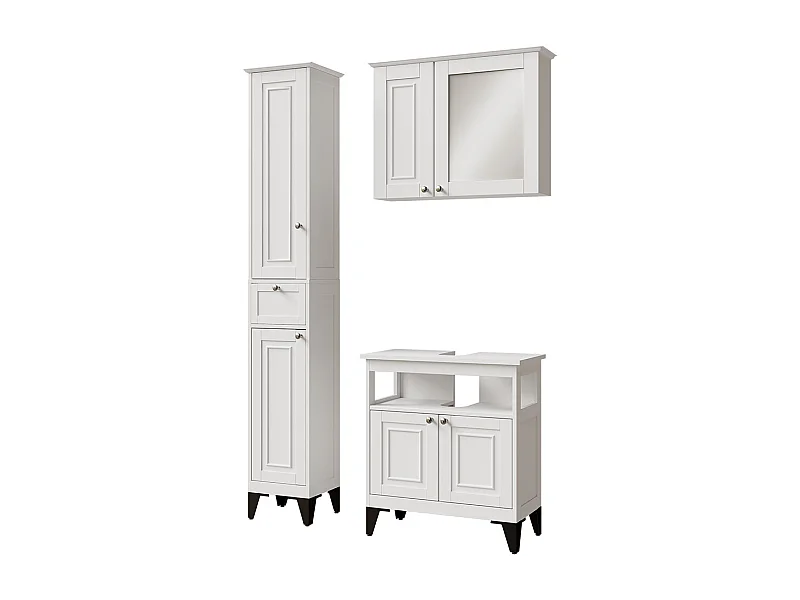 Set di mobili da bagno bianco 60x30x65 vanity