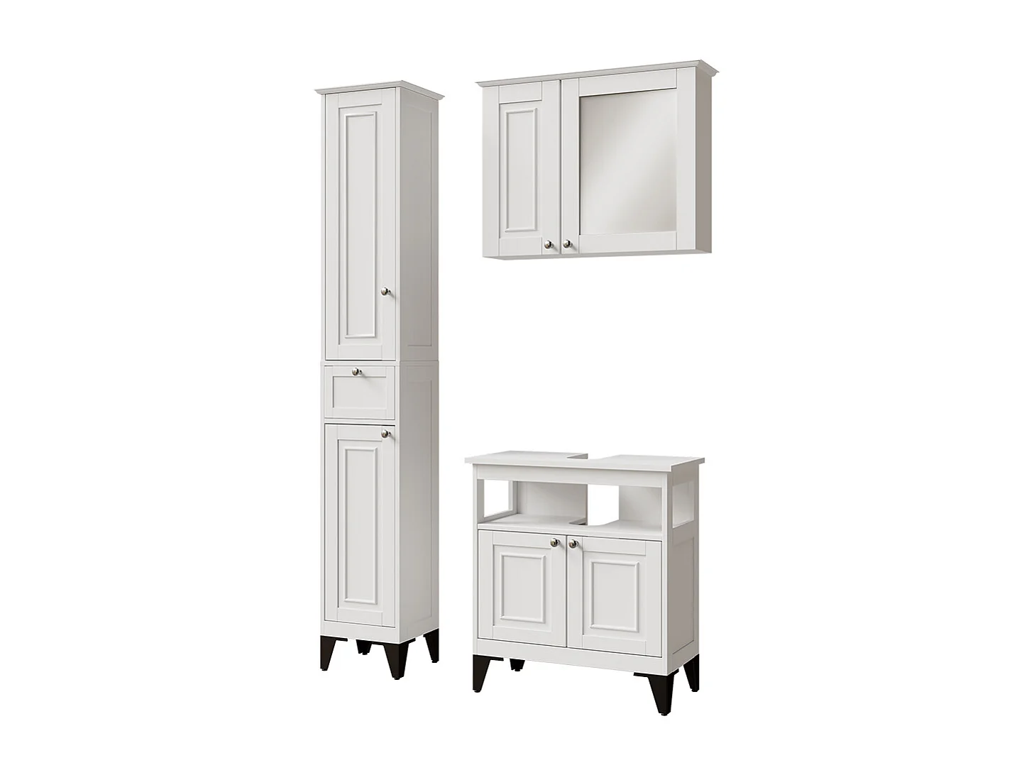 Set di mobili da bagno bianco 60x30x65 vanity