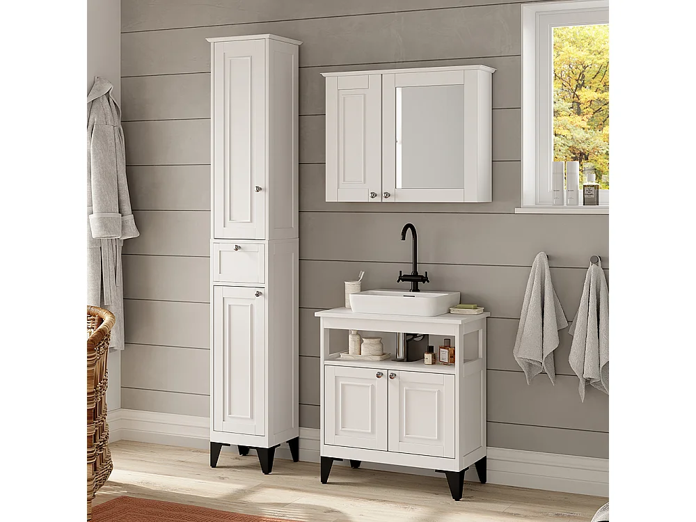 Meubles bain blanc 60x30x65 vanity