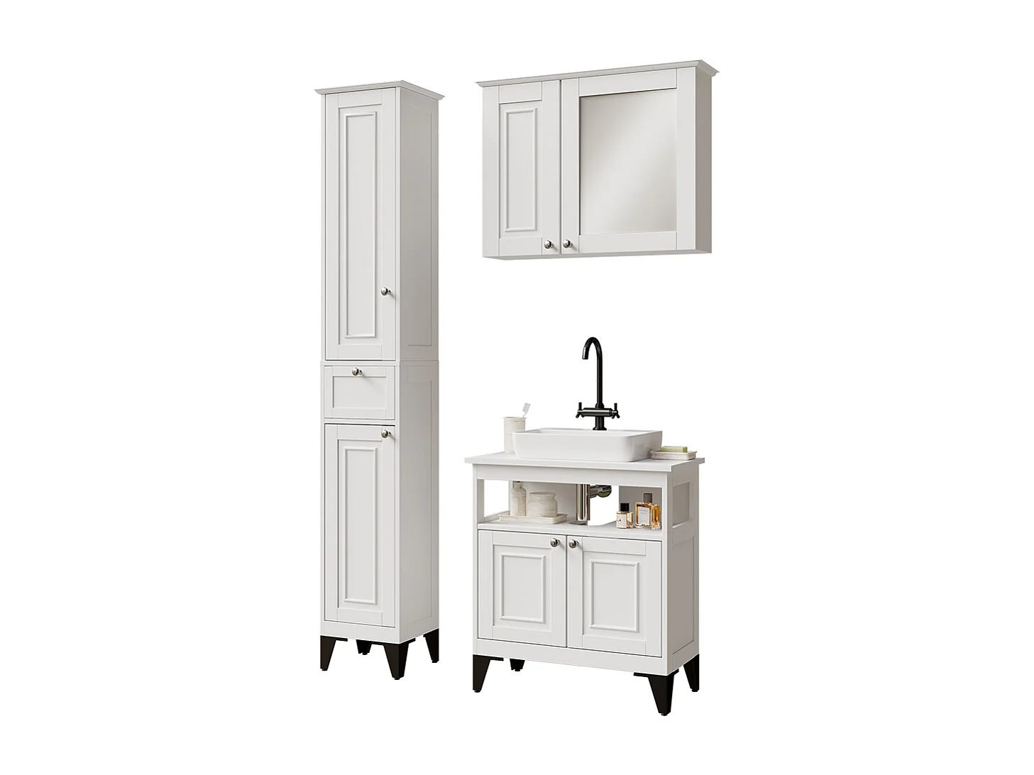 Meubles bain blanc 60x30x65 vanity