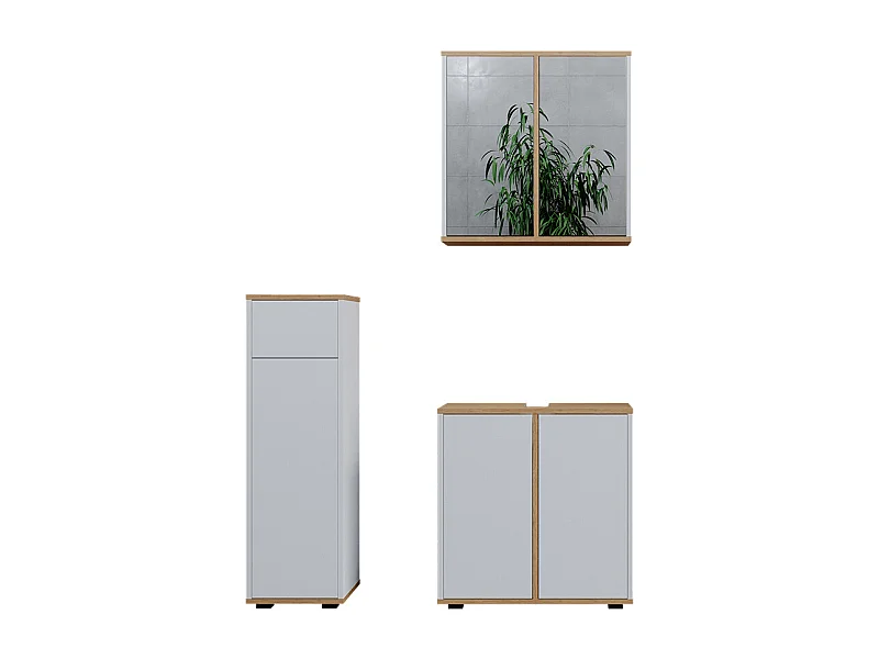 Badmöbel-Set weiß/artisan 60x30x62 didi