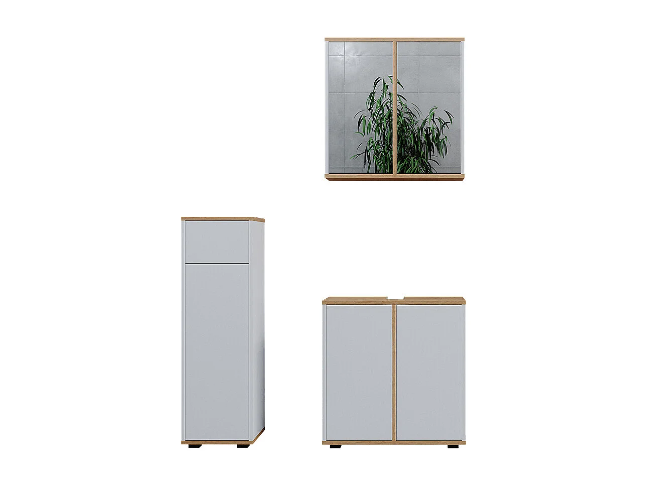 Badmöbel-Set weiß/artisan 60x30x62 didi