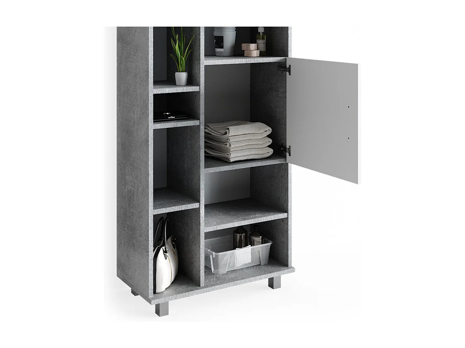 Badkamermeubel set beton 60x33x60 ilias