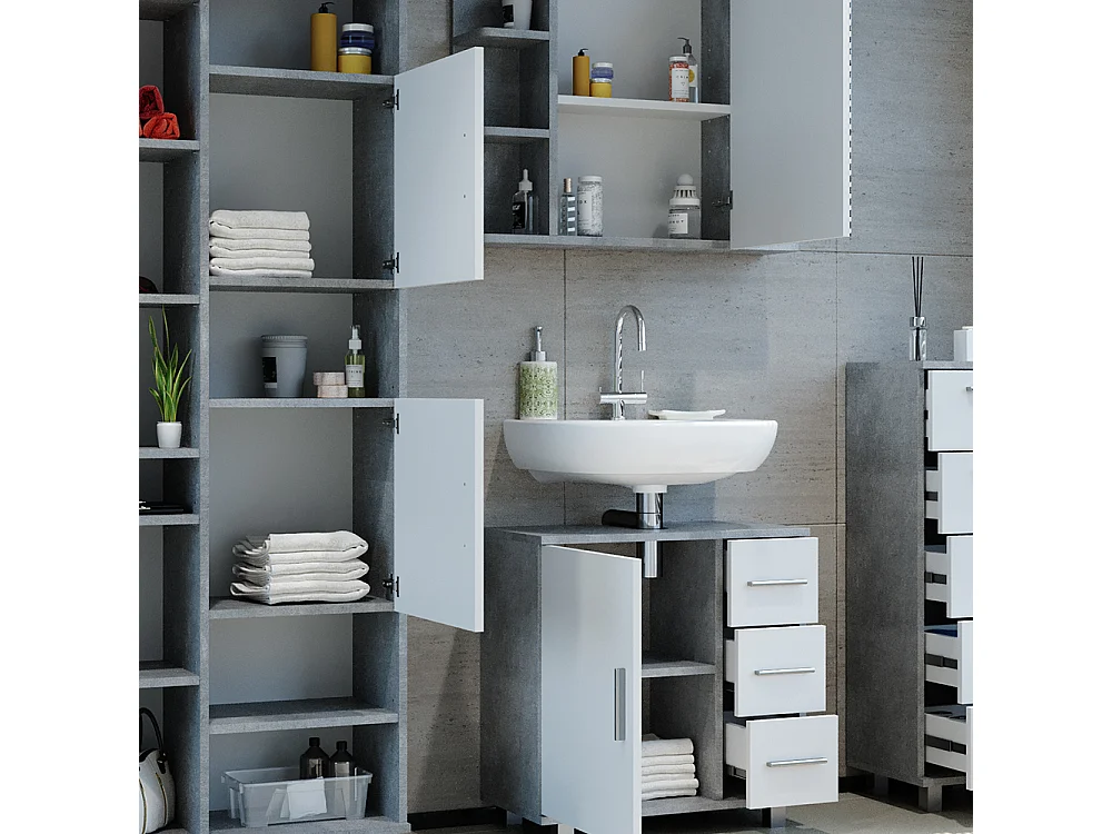 Meubles bain béton 60x33x60 ilias