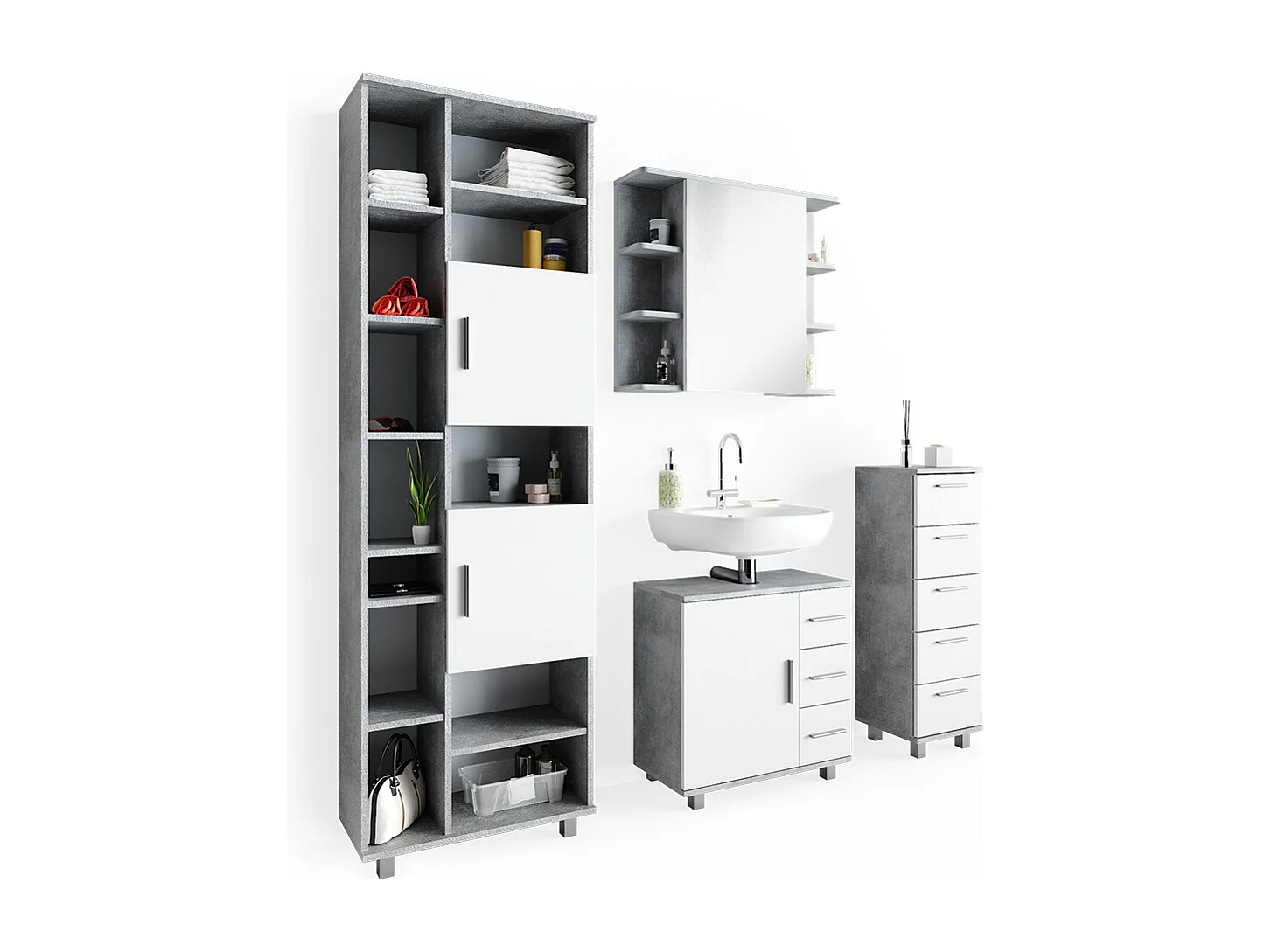 Meubles bain béton 60x33x60 ilias