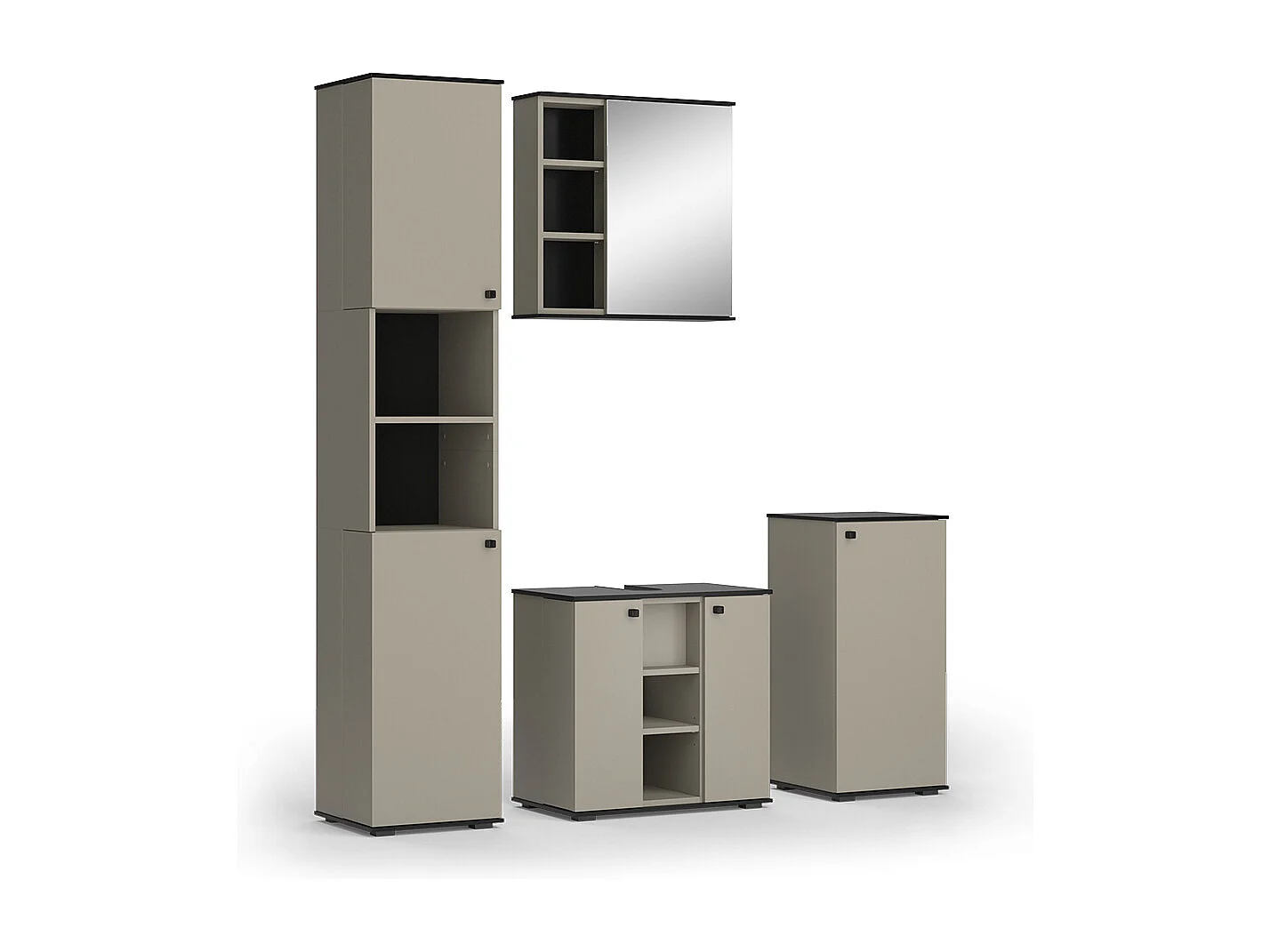 Meubles bain grège 60x37x59 joli