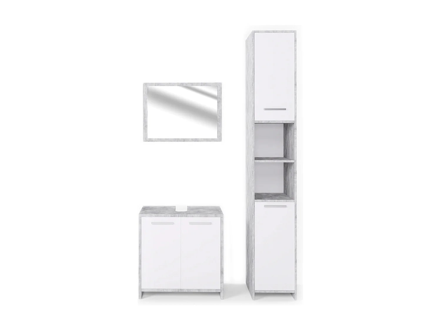 Conjunto mueble baño hormigón 58x33x60 kiko