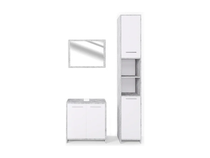 Conjunto mueble baño hormigón 58x33x60 kiko