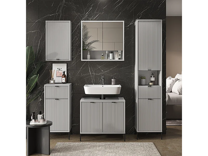 Set di mobili da bagno grigio 70x45x63 eliza
