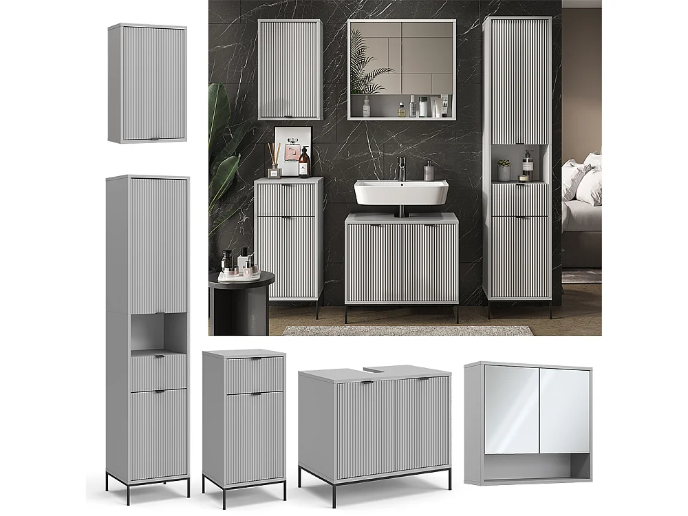 Set di mobili da bagno grigio 70x45x63 eliza