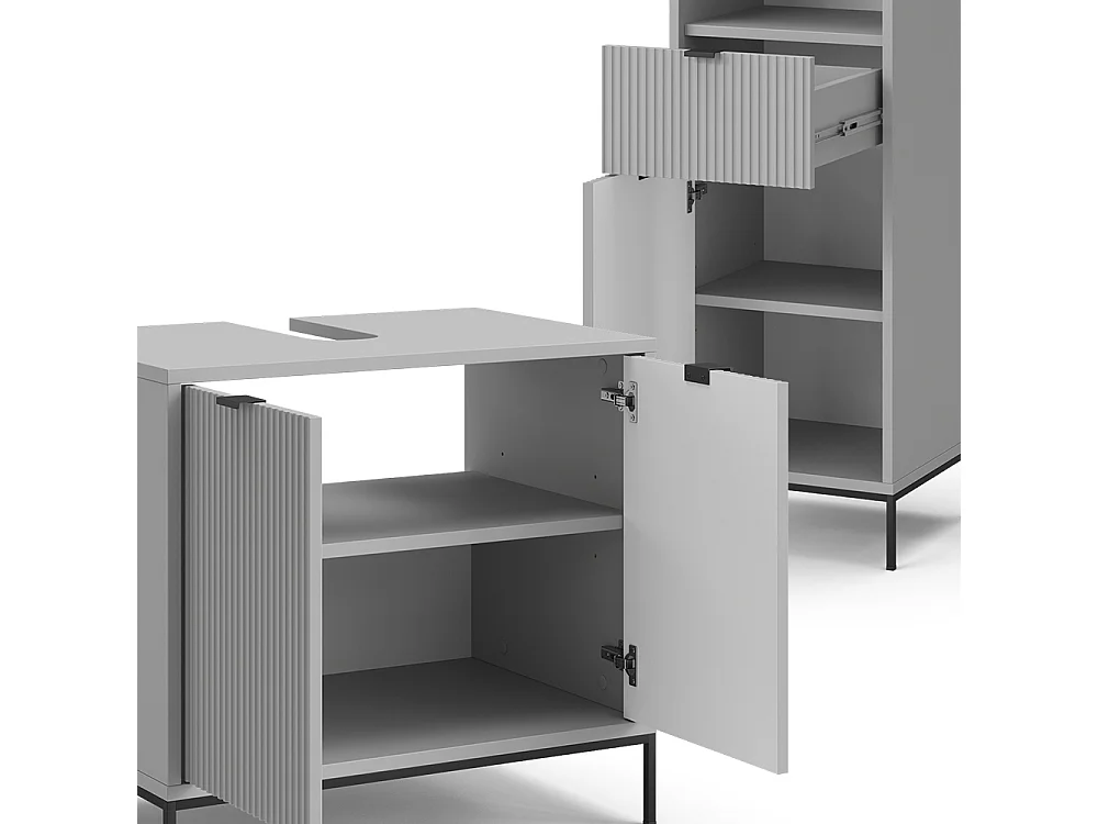 Set di mobili da bagno grigio 70x45x63 eliza