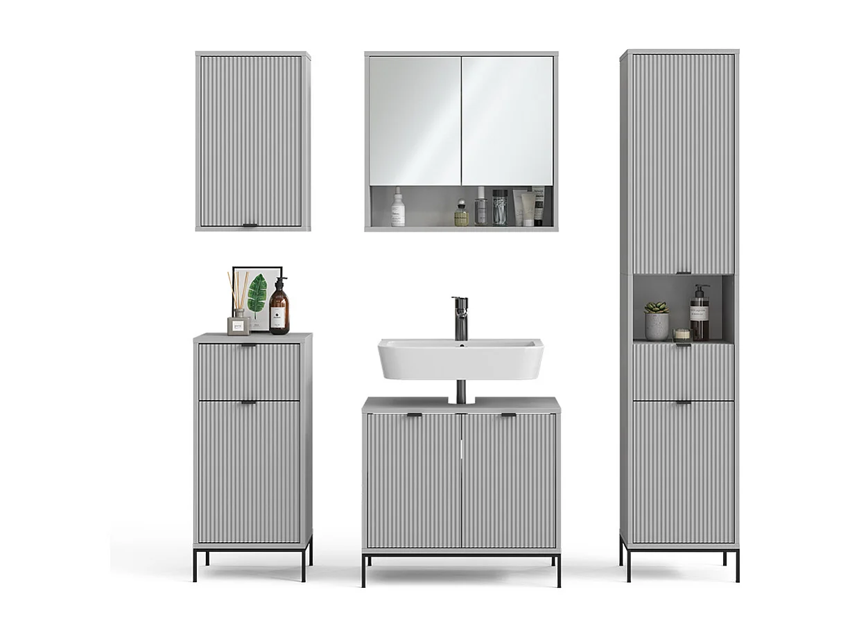 Set di mobili da bagno grigio 70x45x63 eliza