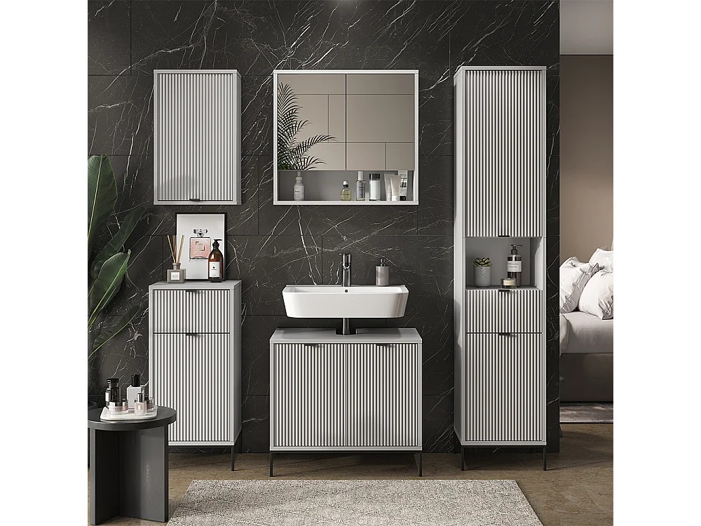 Meubles bain gris 70x45x63 eliza