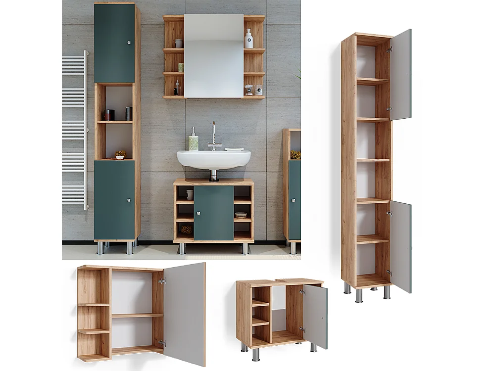 Meubles bain vert 60x32x54 fynn