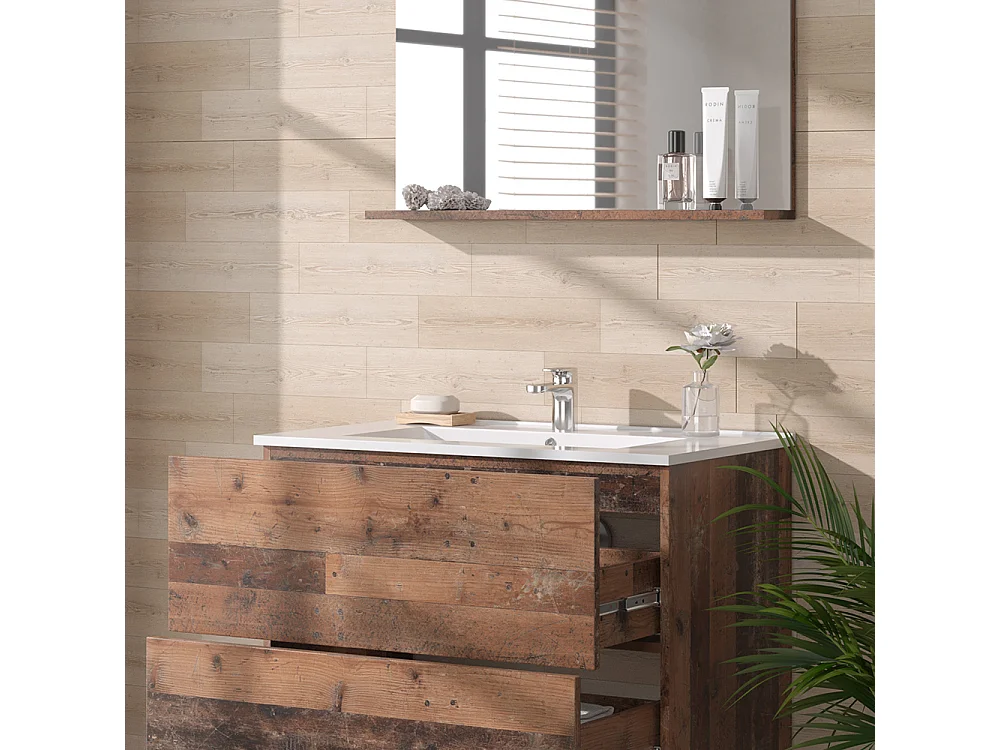 Ensemble de meubles de salle de bains oldstyle 80x46x59.3 izan