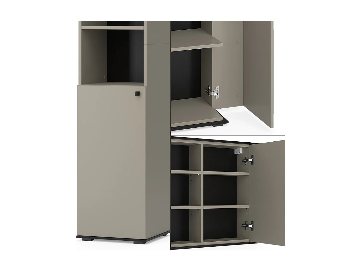 Meubles bain grège 80x37x59 joli