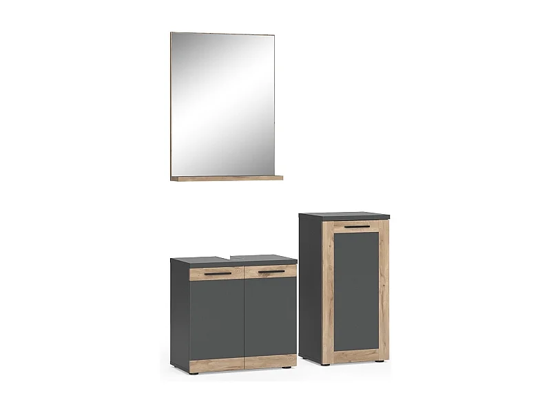 Meubles bain anthracite 60x34.3x59.1 niko