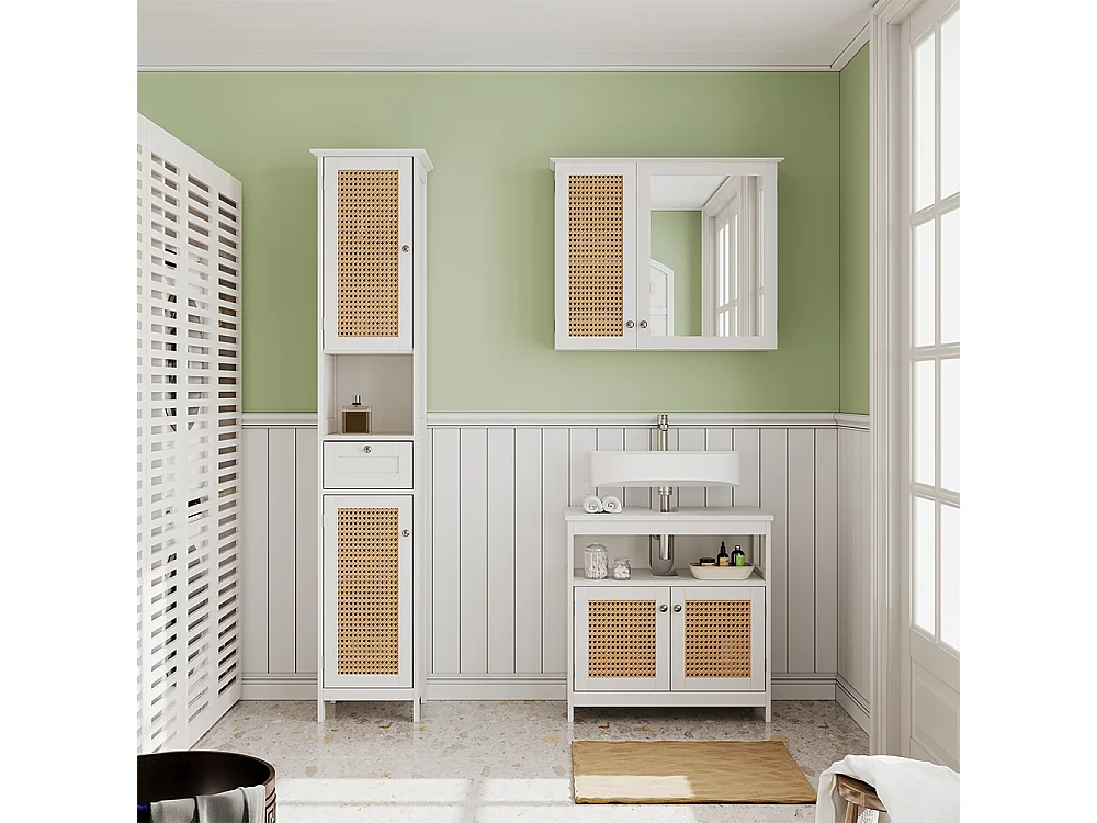 Set di mobili da bagno bianco 60x30x60 rosario