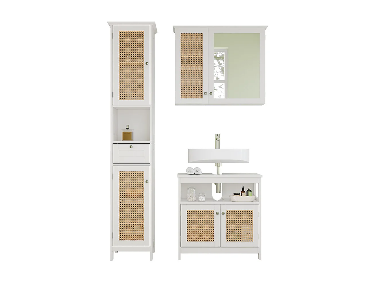 Set di mobili da bagno bianco 60x30x60 rosario
