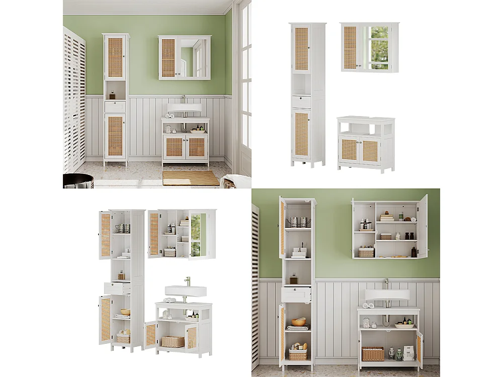 Set di mobili da bagno bianco 60x30x60 rosario
