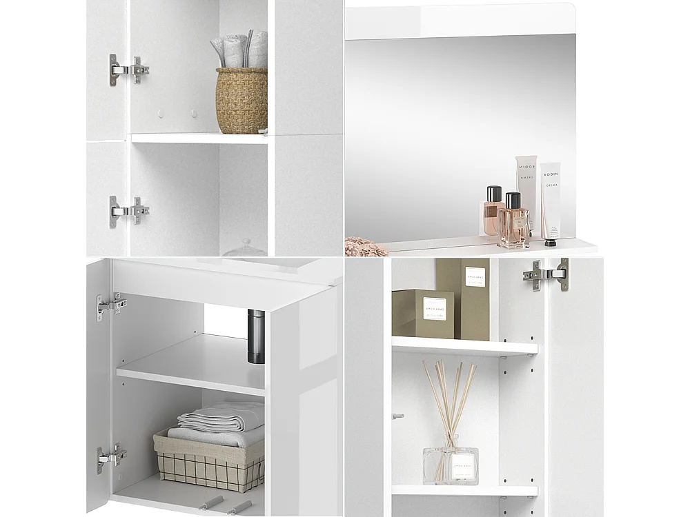 Set mobili bagno bianco 61.8x44.8x57.8 izan