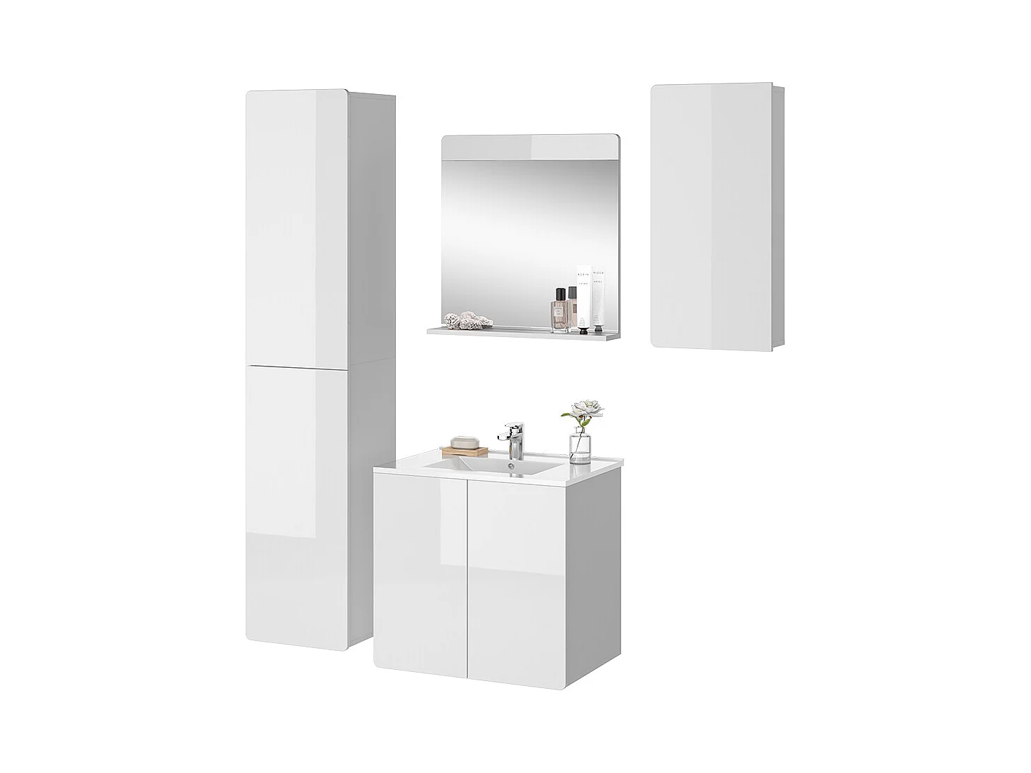 Meubles bain blanc 61.8x44.8x57.8 izan