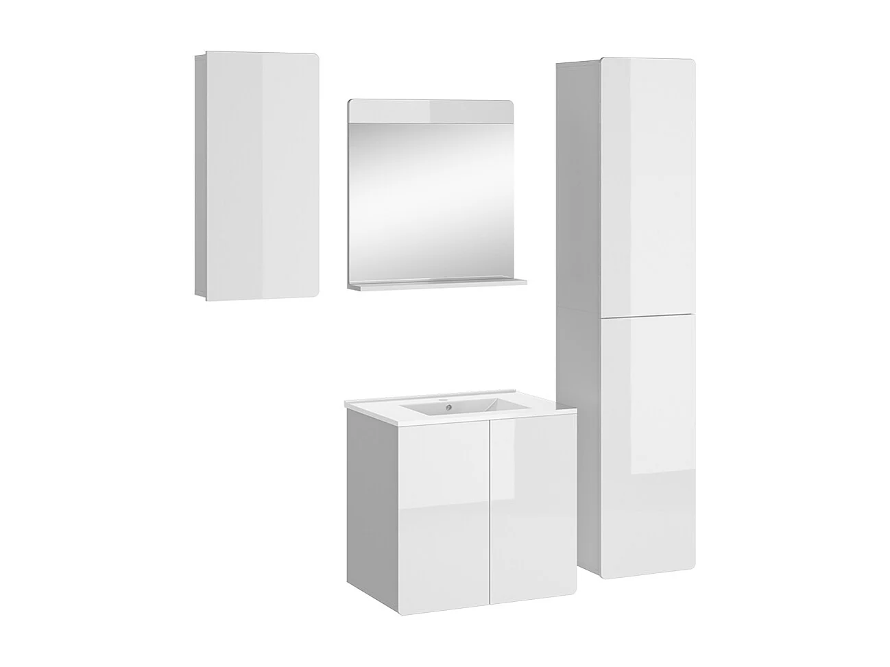 Bathroom furniture set white 61.8x44.8x57.8 izan