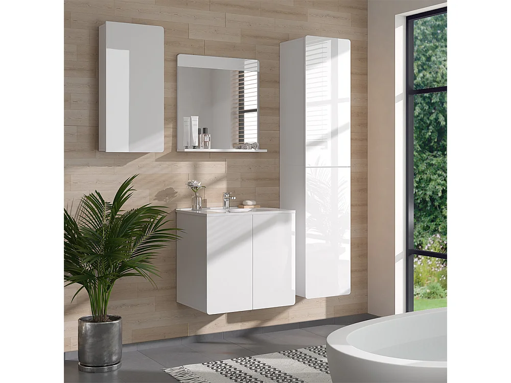 Bathroom furniture set white 61.8x44.8x57.8 izan