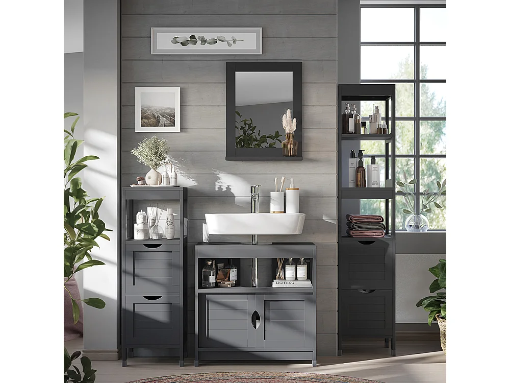 Meubles bain gris 60x30x60 vilda