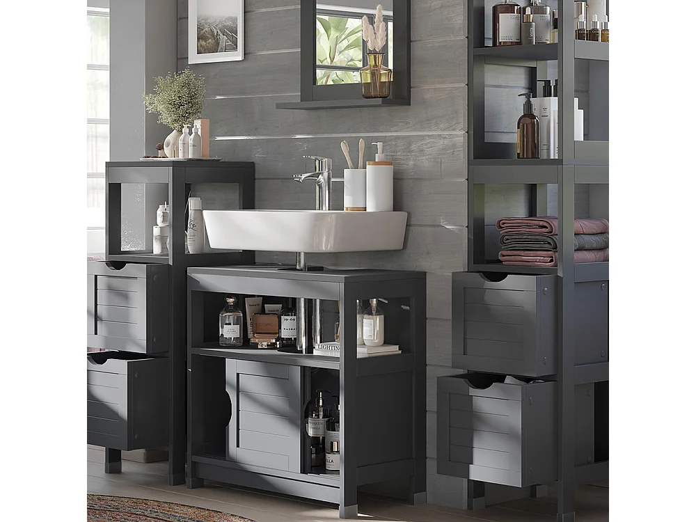 Meubles bain gris 60x30x60 vilda