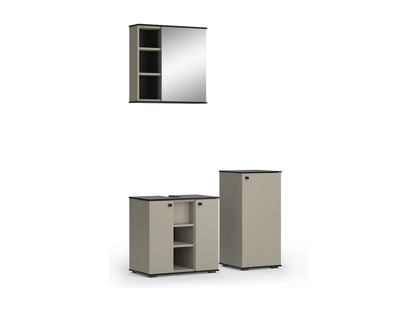 Meubles bain grège 60x37x59 joli